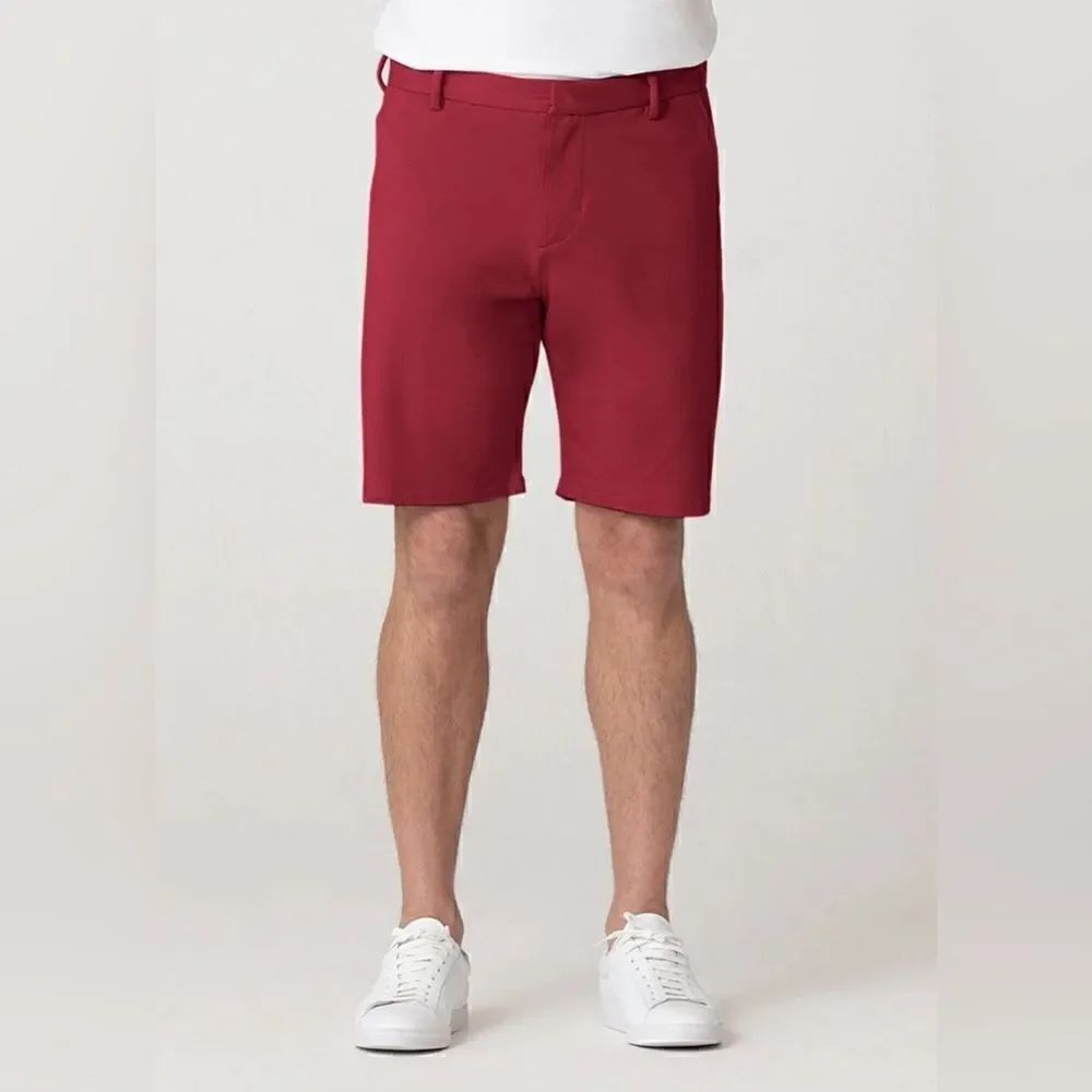 NEW Swet Tailor Mens Dark Red Everyday Chino Shorts